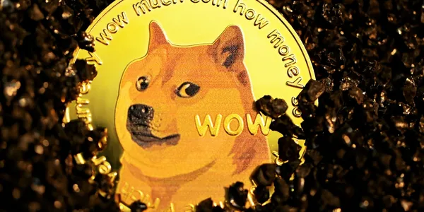 A coin with the image of doge on it.